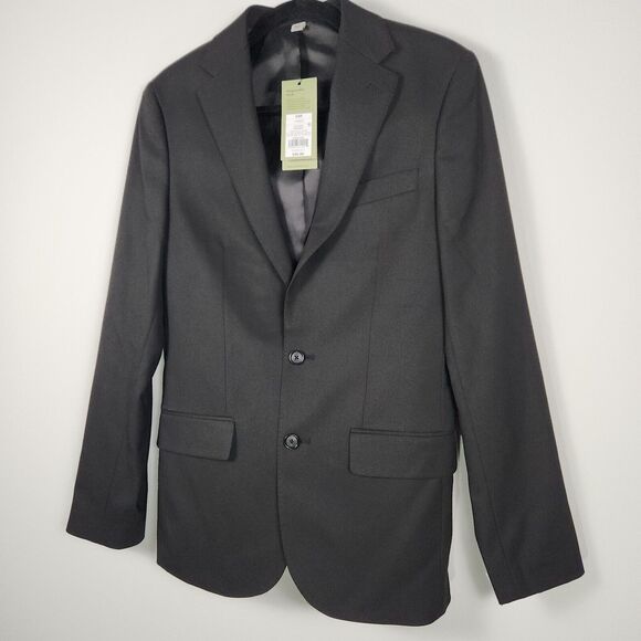 Men's Slim Fit Suit Jacket - Goodfellow & Co Black 34R NWT - Picture 4 of 8